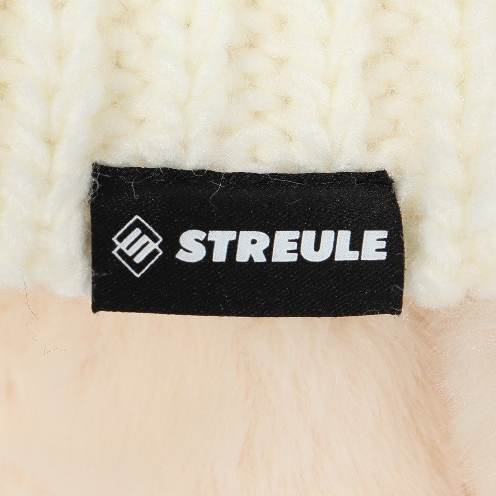 シュトロイレ（STREULE）（レディース）帽子 耳付き ポンポン ニット帽 ST25FB0080 OWHT