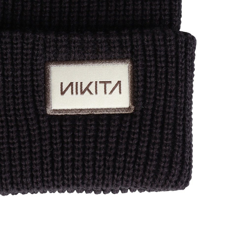 ニキータ（NIKITA）（レディース）帽子 ラベルビーニー NSHW252100-BLK