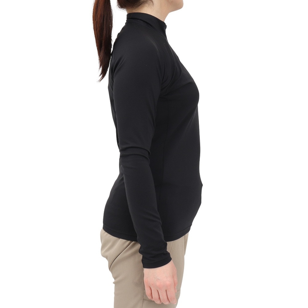 シースリーフィット（C3fit）（レディース）アドバンスウォーム ジップアップロングスリーブ 長袖 GCW00310 BK ブラック