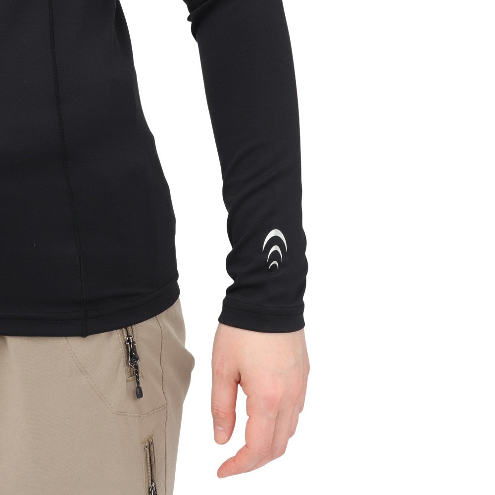 シースリーフィット（C3fit）（レディース）アドバンスウォーム ジップアップロングスリーブ 長袖 GCW00310 BK ブラック
