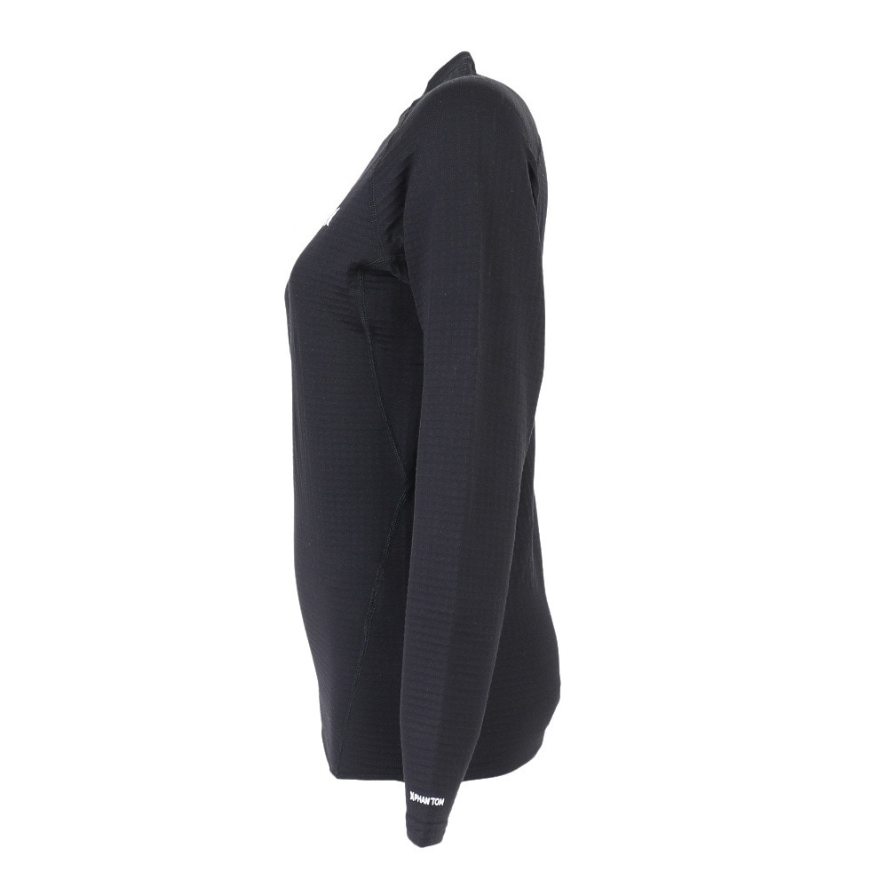 激安特価 ハーレー(HURLEY)(レディース)インナー 長袖 PHANTOM WAFFLE INNER CREW ワッフル クルーネック WIW2200001-BLK ブラック 吸汗速乾 スキー スノーボード