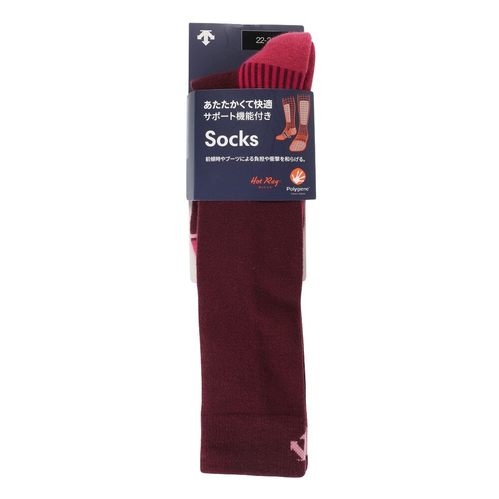 デサント（DESCENTE）（レディース）スキーソックス DWCWJB60 DCR