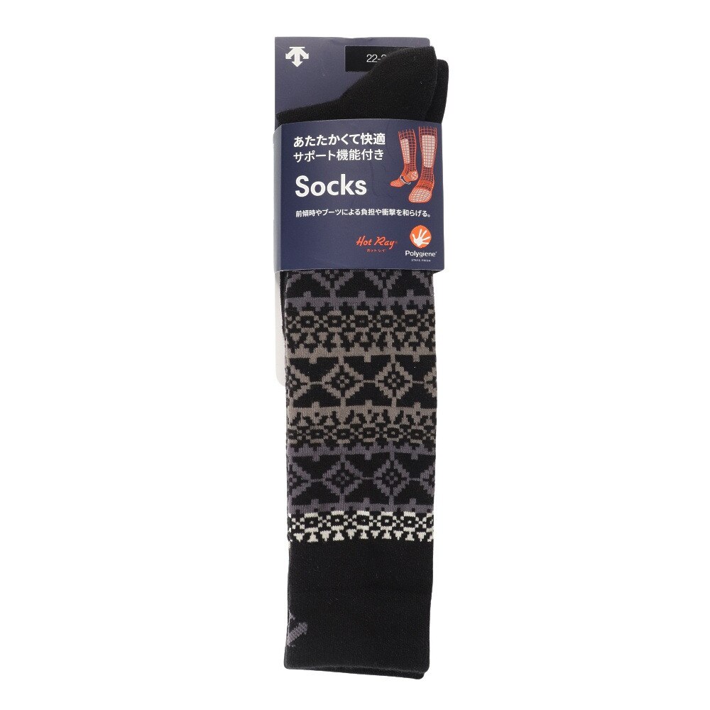 デサント（DESCENTE）（レディース）スキーソックス DWCWJB61 BLK