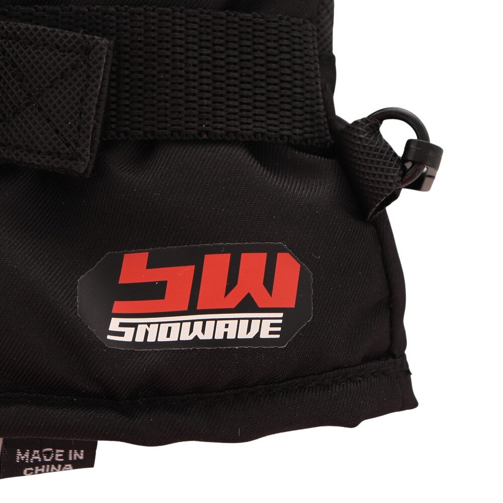 スノーウェイブ（キッズ）スキー スノーボード スノボ 防寒 ボーイズ 五指グローブ 22SW002B BLK グリップ 滑りにくい