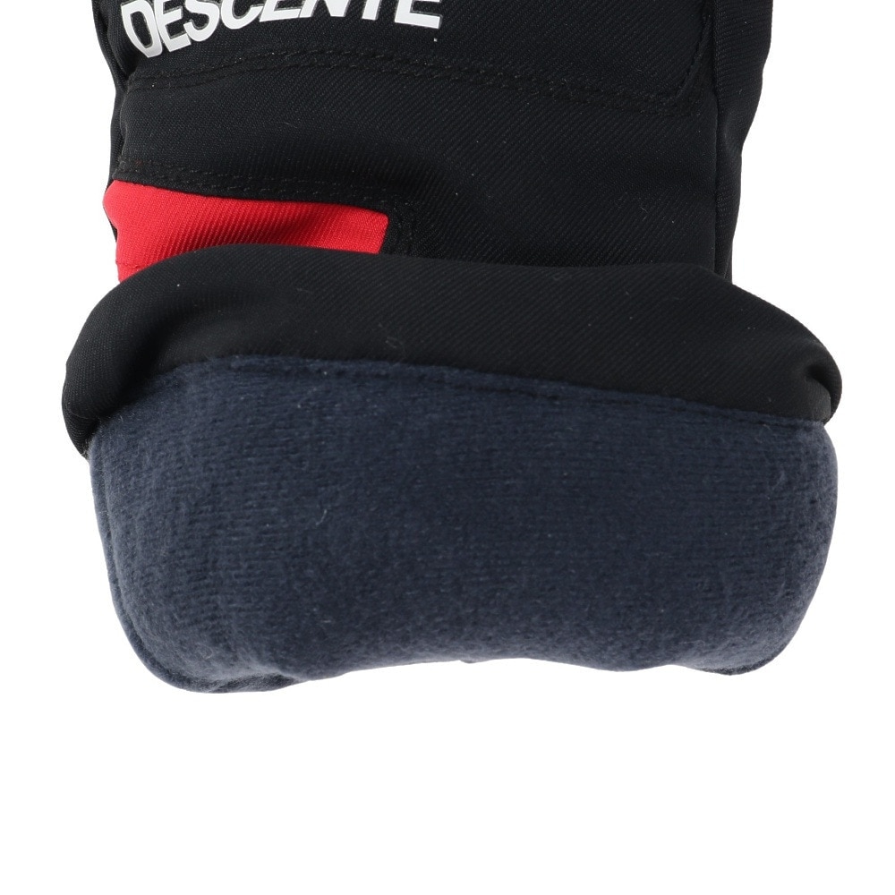デサント（DESCENTE）（キッズ）ジュニア スキー グローブ スノーボード 手袋 スノボ ブラック 5本指グローブ DWDUJD01X BLK 防水透湿 抗菌防臭