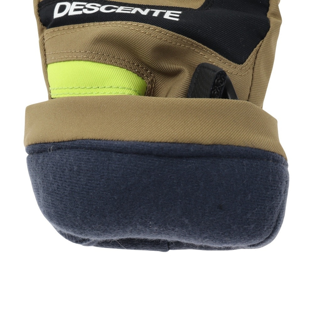 デサント（DESCENTE）（キッズ）ジュニア スキー グローブ スノーボード 手袋 スノボ カーキ 5本指グローブ DWDUJD01X NTG 防水透湿 抗菌防臭