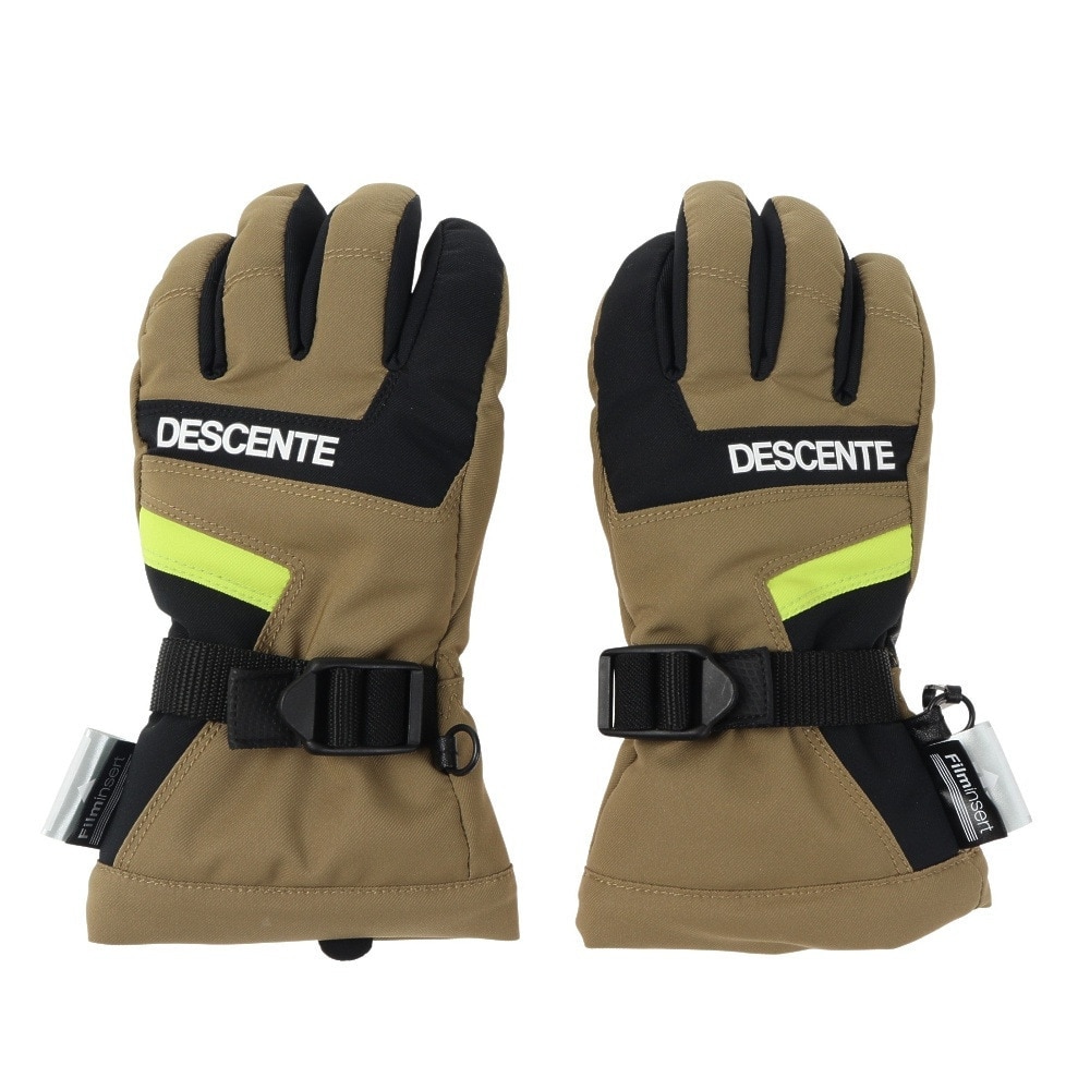デサント（DESCENTE）（キッズ）ジュニア スキー グローブ スノーボード 手袋 スノボ カーキ 5本指グローブ DWDUJD01X NTG  防水透湿 抗菌防臭 マリン、ウィンタースポーツ用品はヴィクトリア