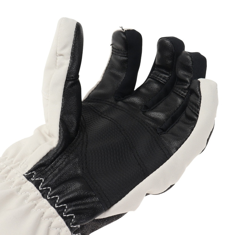 デサント（DESCENTE）（キッズ）ジュニア スキー グローブ スノーボード 手袋 スノボ ホワイト 5本指グローブ DWDUJD02X PRT 防水透湿 抗菌防臭