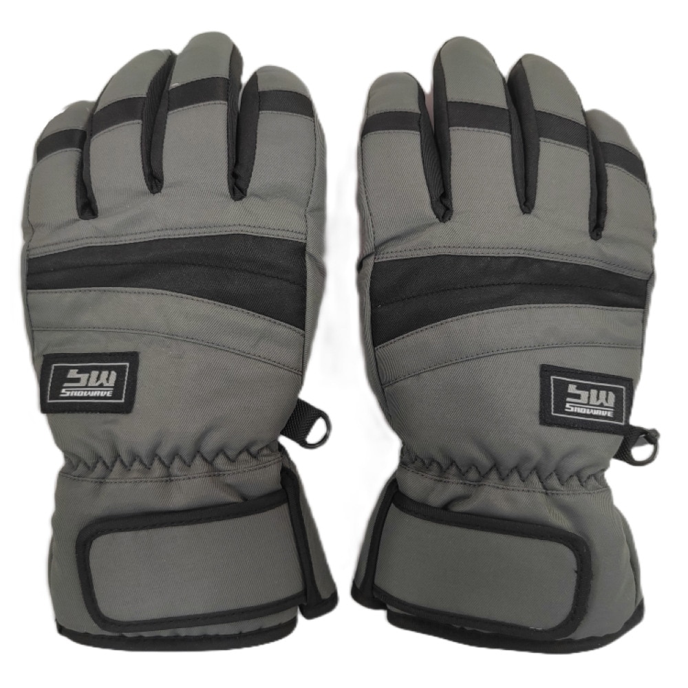 スノーウェイブ（SNOW WABE）（キッズ）ボーイズ 五指グローブ 25SW-002JB GRY