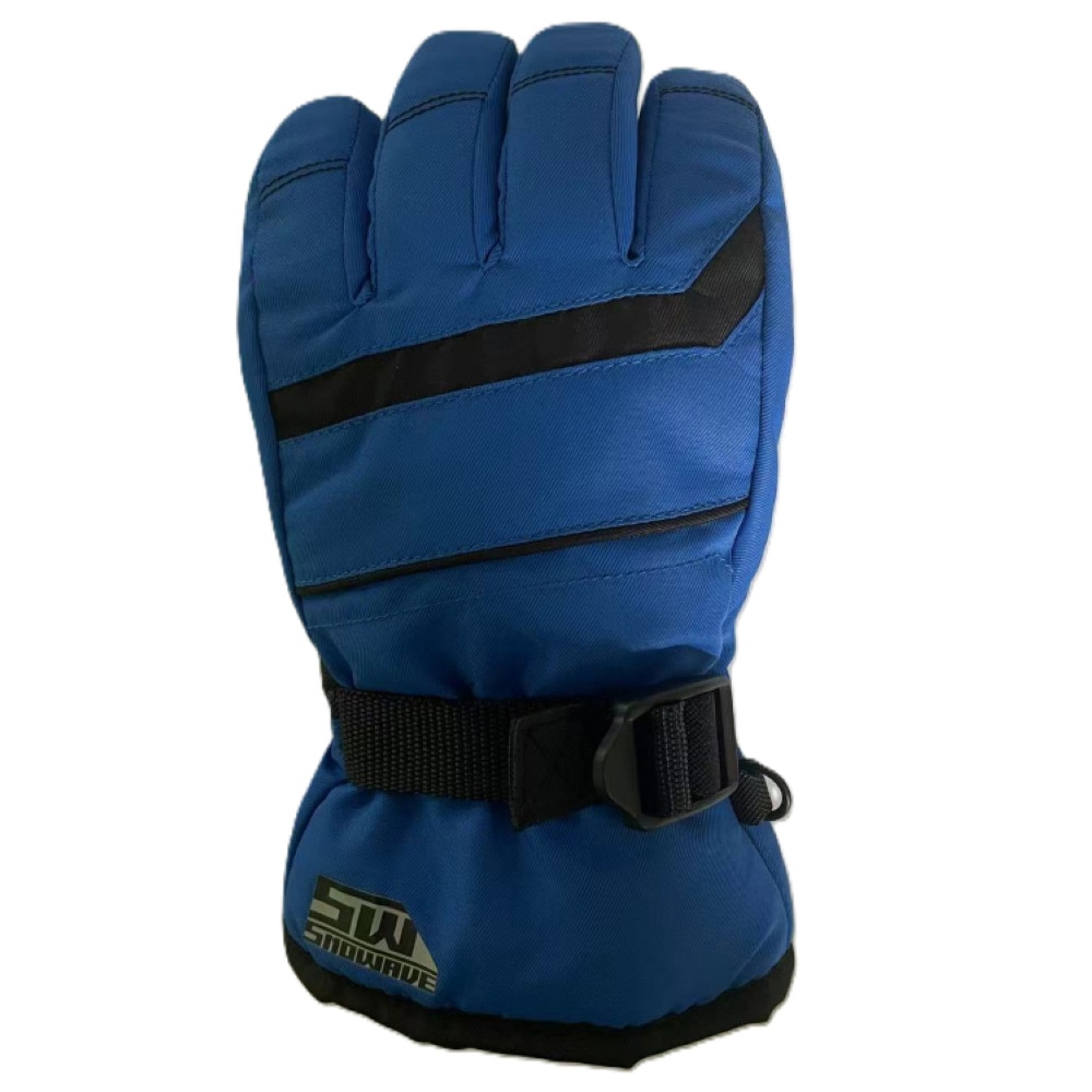 スノーウェイブ（SNOW WABE）（キッズ）ボーイズ 五指グローブ 25SW-001JB BLU