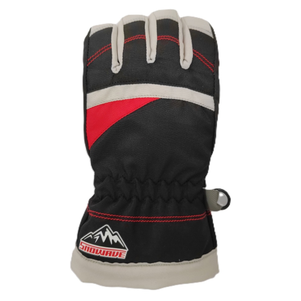 スノーウェイブ（SNOW WABE）（キッズ）キッズ ボーイズ 五指グローブ 25SW-001KB BLK