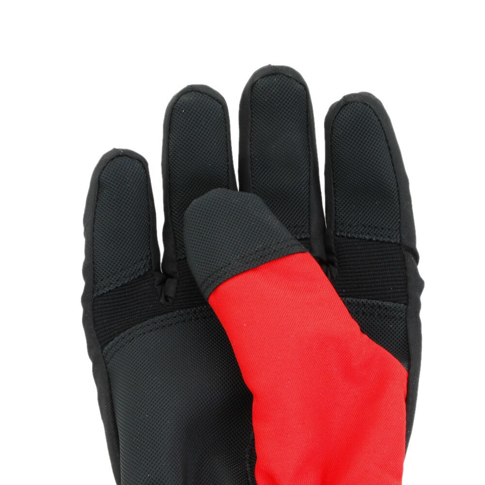 スノーウェイブ（キッズ）スキー スノーボード 手袋 雪遊び ジュニア 5本指グローブ 17SW-JB22 RED