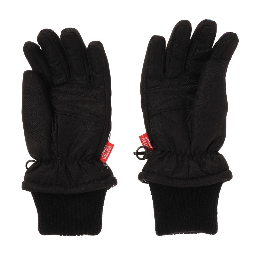 SNOWMARK（SNOWMARK）（キッズ）スキー スノーボード スノー グローブ ジュニア 五指 星柄F ASST TT-80 ブラック キッズ 手袋 雪遊び