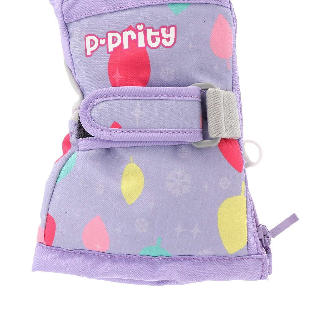 P-PRITY（P-PRITY）（キッズ）スキー スノーボード スノー グローブ ジュニア ガールズ 333P1SN5010 LVD キッズ 手袋 雪遊び