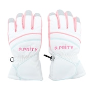 P-PRITY（P-PRITY）（キッズ）ジュニア 手袋 グローブ 雪遊び スキー スノーボード スノボ ホワイト はっ水 333NN2DE0013 WHT