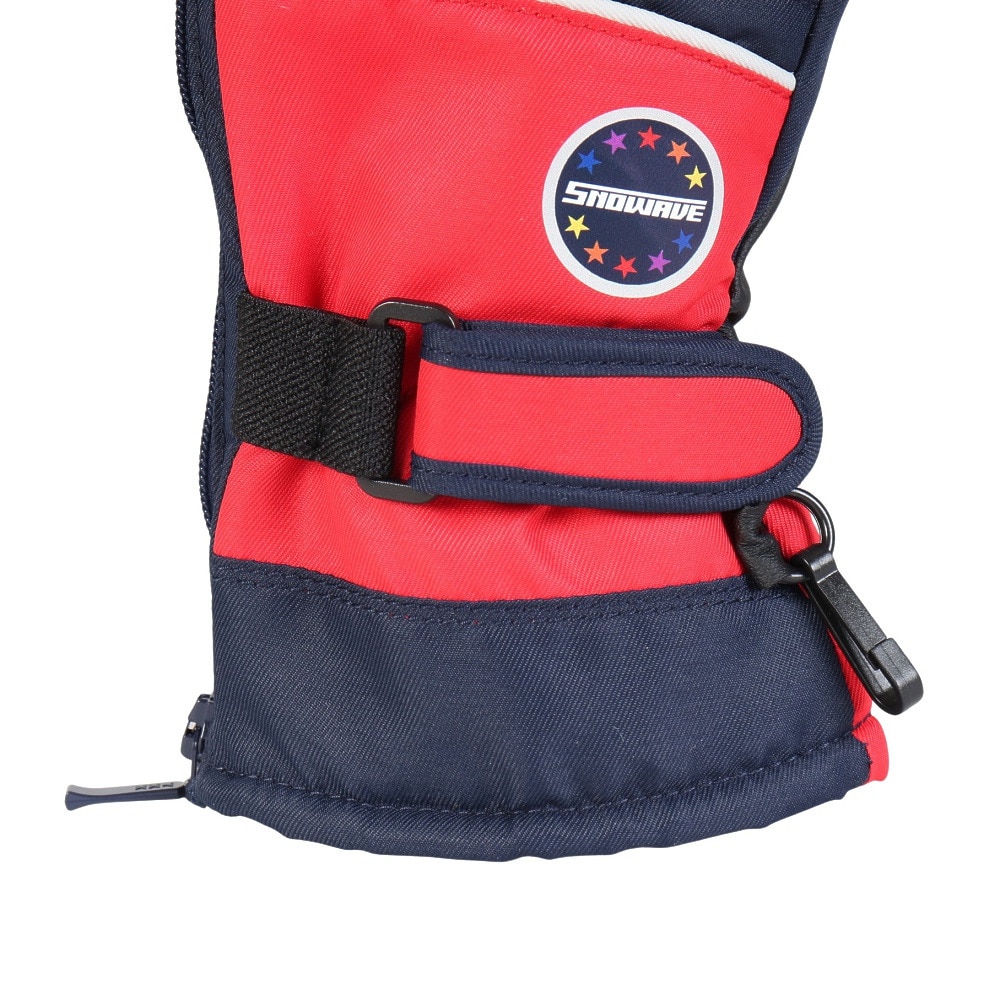スノーウェイブ（SNOW WABE）（キッズ）ジュニア 子供 スキーグローブ スノボ グローブ 23SW-2590KBG RED