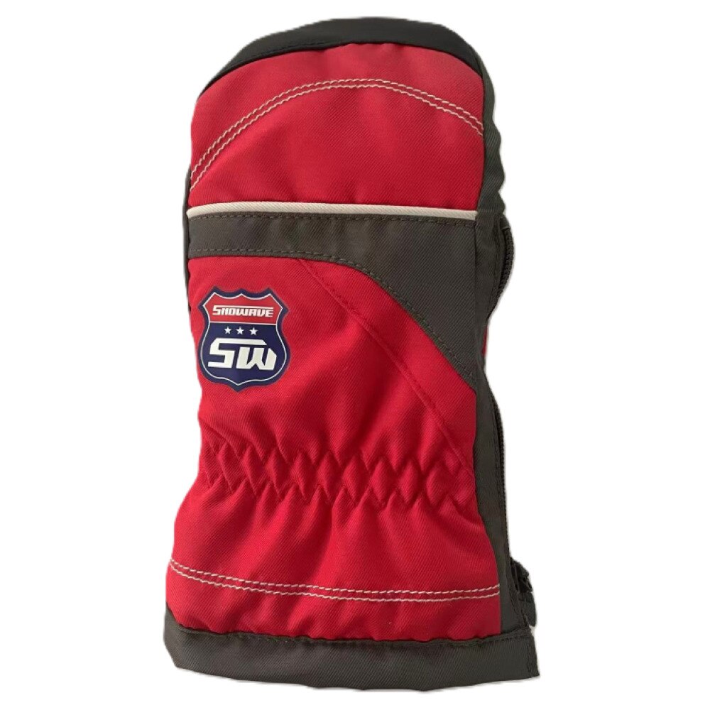 スノーウェイブ（SNOW WABE）（キッズ）キッズ ボーイズ ミトングローブ 25SW-002KBM RED
