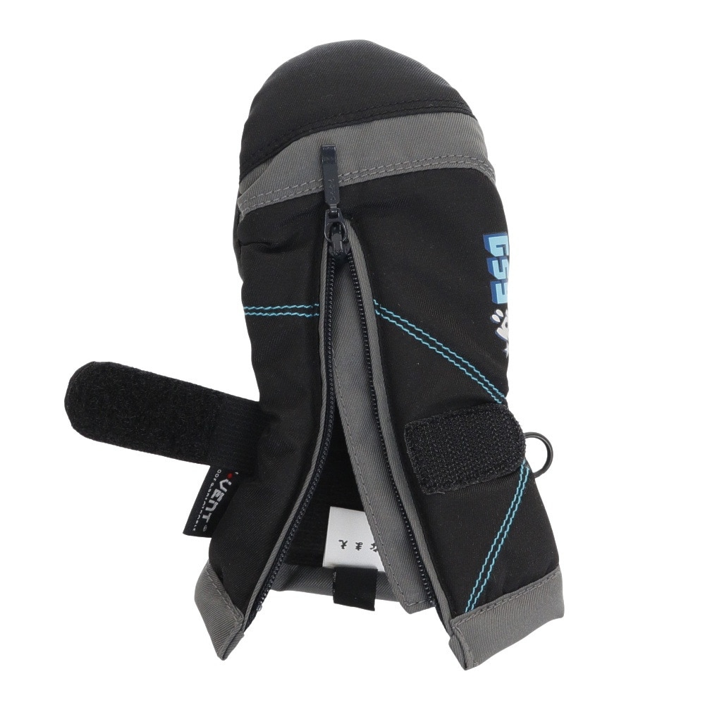 ノーブランド（NO BRAND）（キッズ）スキー スノーボード グローブ ミトン GS9 KIDS BOYS MITTEN 333P1SN5009 BLK