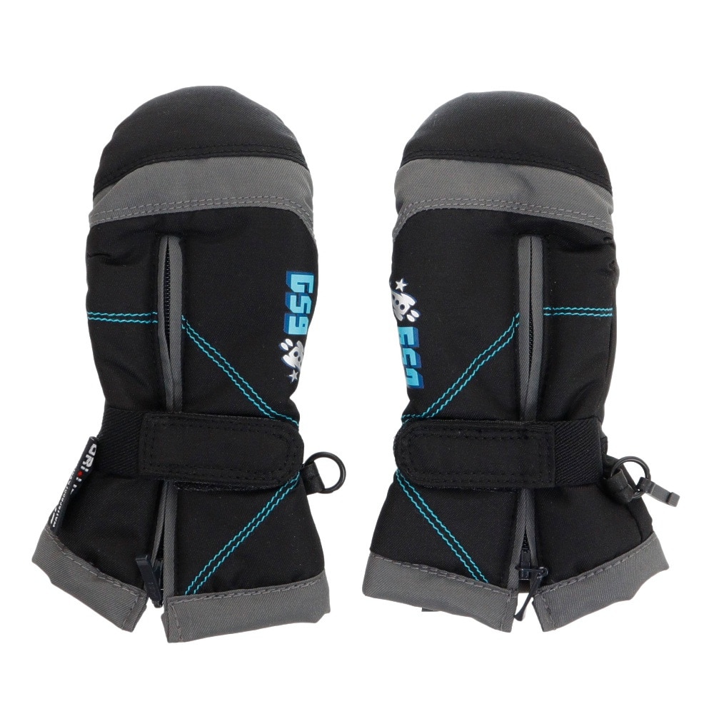 ノーブランド（NO BRAND）（キッズ）スキー スノーボード グローブ ミトン GS9 KIDS BOYS MITTEN 333P1SN5009 BLK