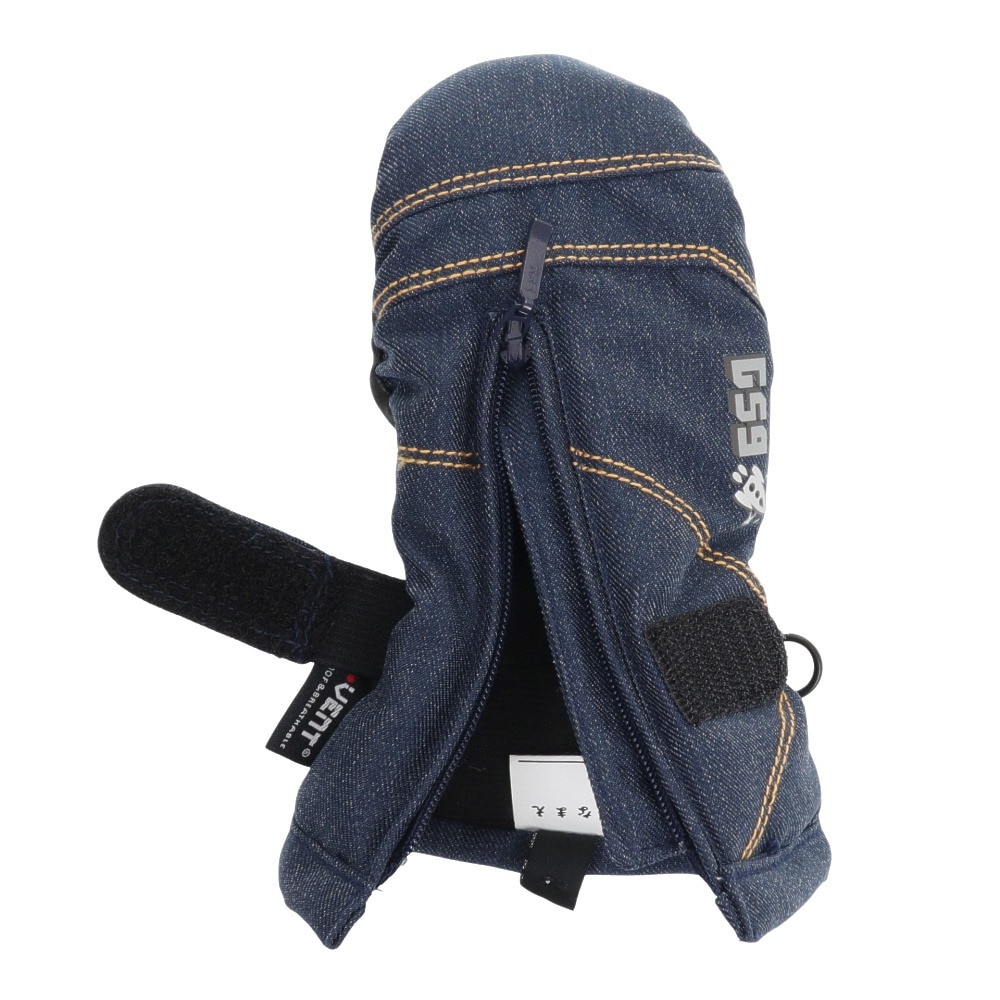 ノーブランド（NO BRAND）（キッズ）スキー スノーボード グローブ ミトン GS9 KIDS BOYS MITTEN 333P1SN5009 DENIM
