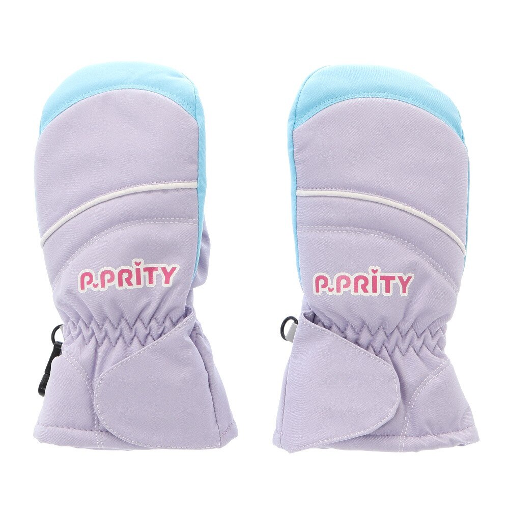 P-PRITY（P-PRITY）（キッズ）スキー スノーボード スノー グローブ ジュニア PPRITY ミトン 333Z2DE5021 LVD キッズ 手袋 雪遊び
