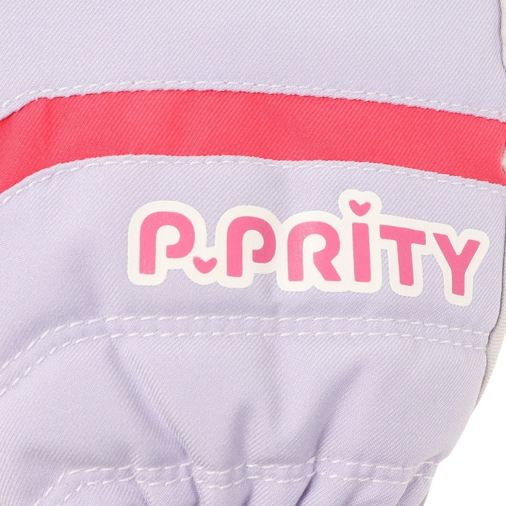 P-PRITY（P-PRITY）（キッズ）ジュニア 手袋 ミトン グローブ 雪遊び スキー スノーボード スノボ ラベンダー はっ水 333NN2DE0016 LVD