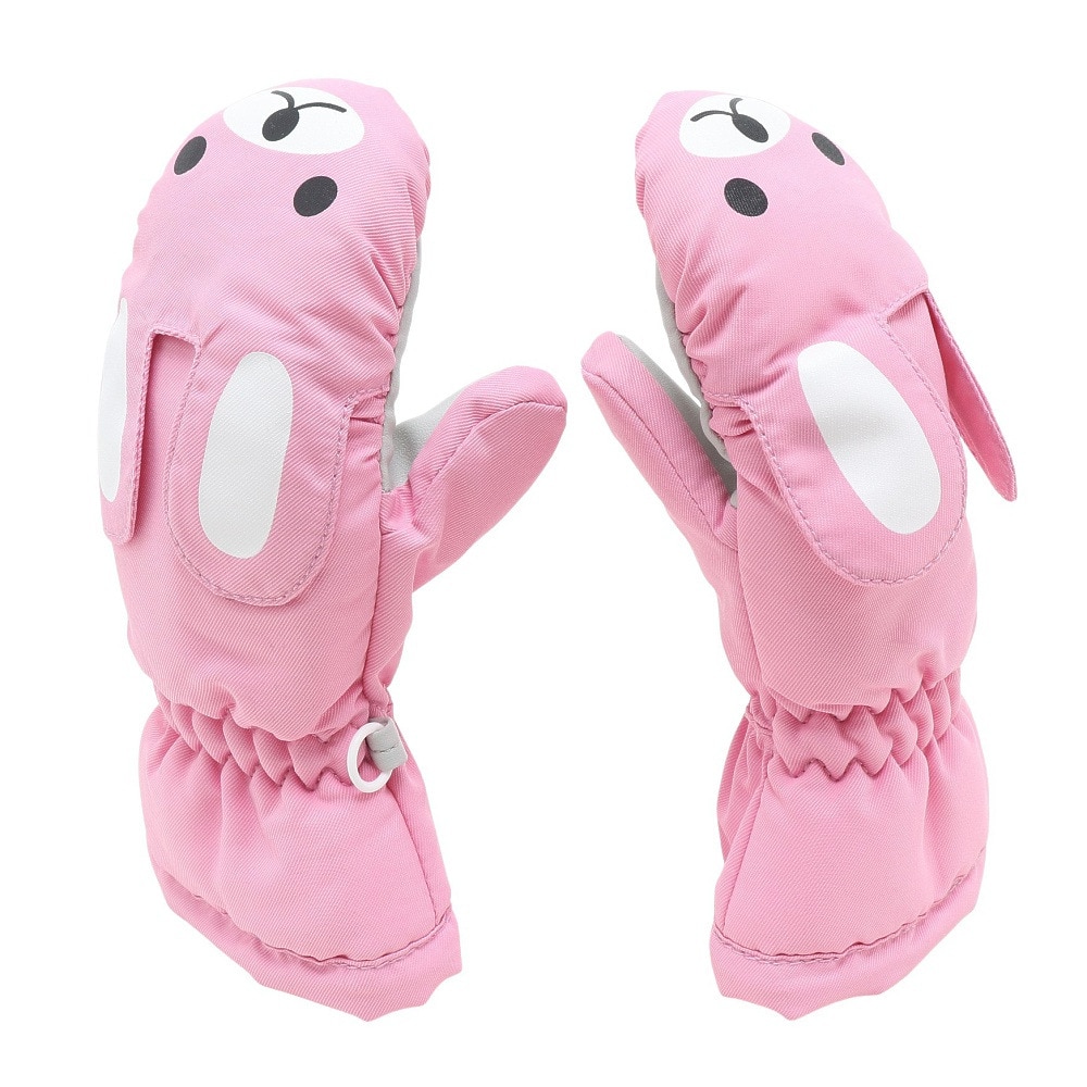 その他ブランド（OTHER BRAND）（キッズ）キッズ 子供 ミトン アニマル 雪遊び 333NN2SN0005 PNK ピンク うさぎ 保温 透湿 