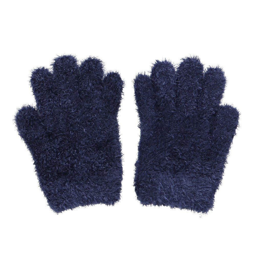 GLAMLIN（GLAMLIN）（キッズ）ジュニア 5本指 ニット グローブ GKFG NAVY