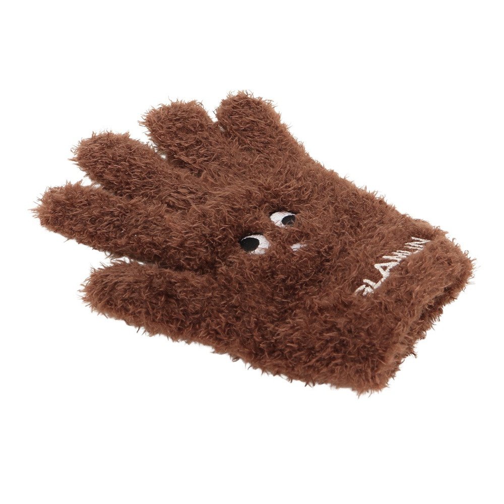 グラムリン（GLAMLIN）（キッズ）ジュニア 5本指 ニット グローブ GKFG BROWN
