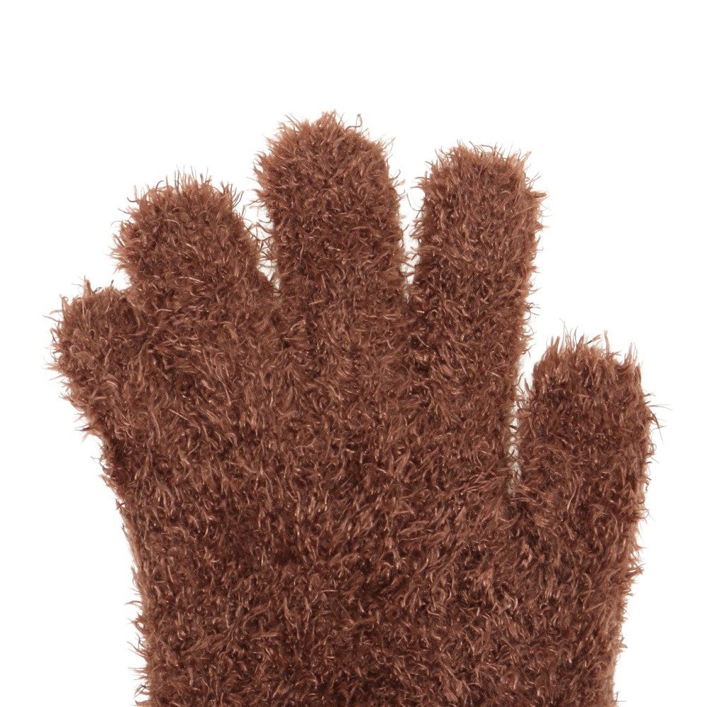 グラムリン（GLAMLIN）（キッズ）ジュニア 5本指 ニット グローブ GKFG BROWN