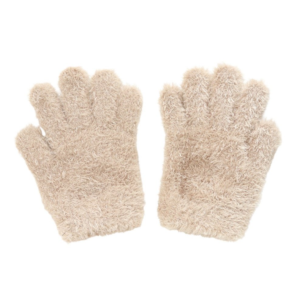 グラムリン（GLAMLIN）（キッズ）ジュニア 5本指 ニット グローブ FINGER GKFG CAMEL