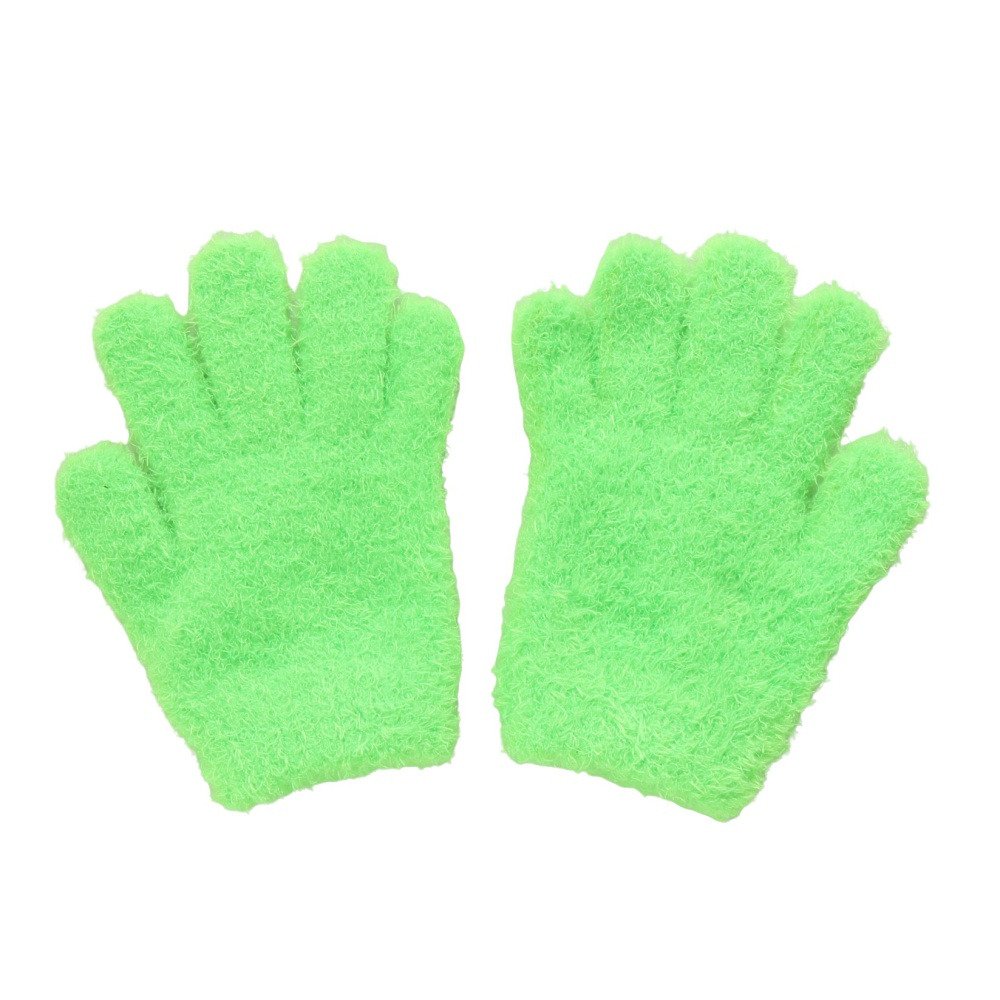グラムリン（GLAMLIN）（キッズ）ジュニア 5本指 ニット グローブ GKFG NEON GREEN