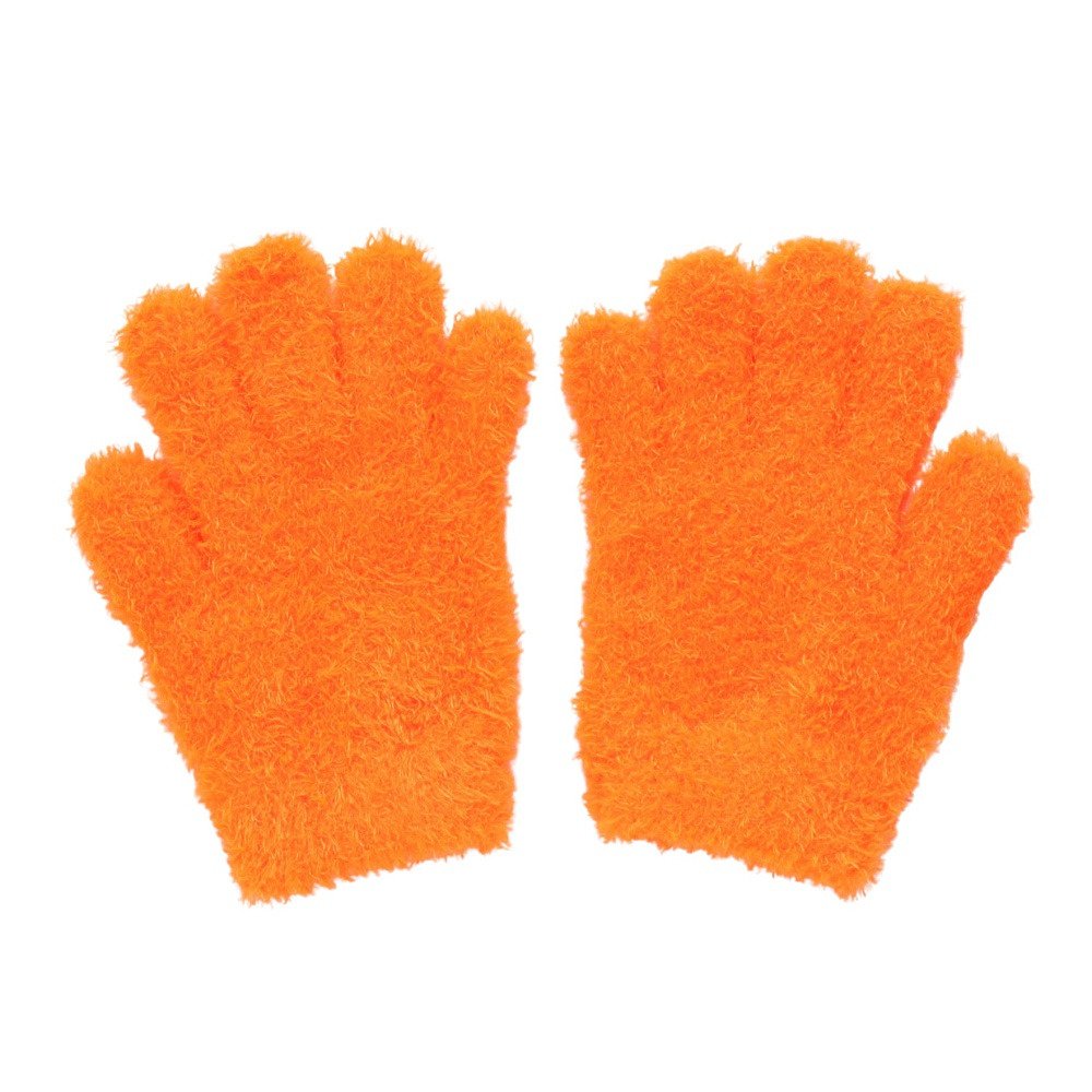 グラムリン（GLAMLIN）（キッズ）ジュニア 5本指 ニット グローブ GKFG NEON ORANGE