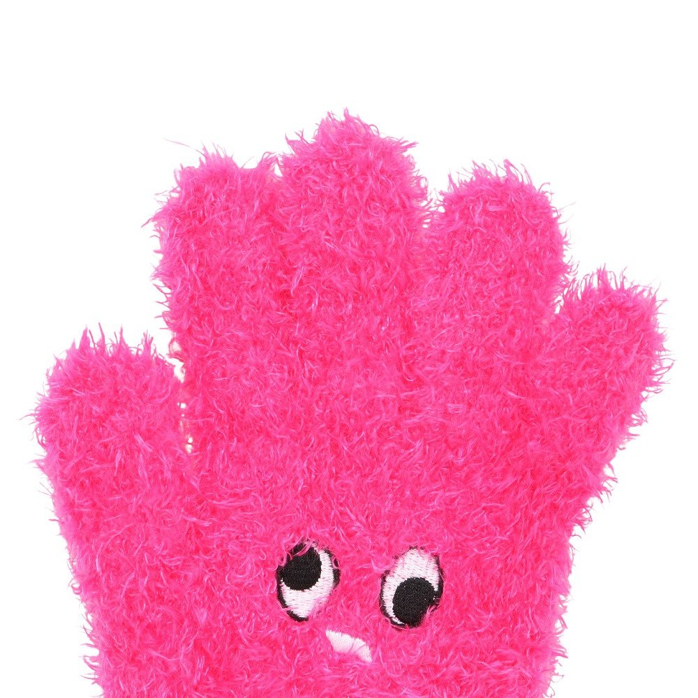 グラムリン（GLAMLIN）（キッズ）ジュニア 5本指 ニット グローブ GKFG NEON PINK