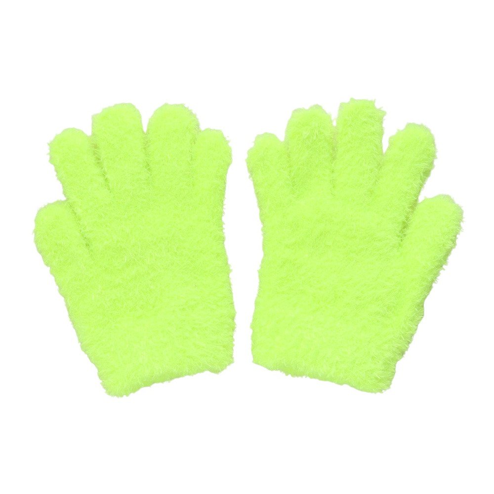 グラムリン（GLAMLIN）（キッズ）ジュニア 5本指 ニット グローブ GKFG NEON YELLOW