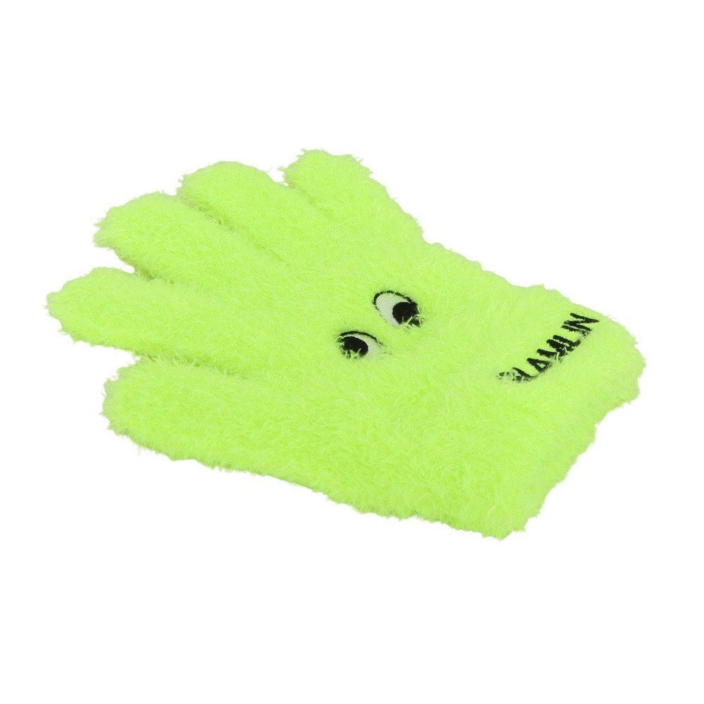 グラムリン（GLAMLIN）（キッズ）ジュニア 5本指 ニット グローブ GKFG NEON YELLOW