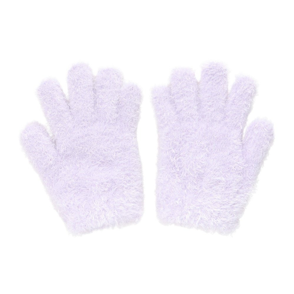 グラムリン（GLAMLIN）（キッズ）ジュニア 5本指 ニット グローブ GKFG PURPLE