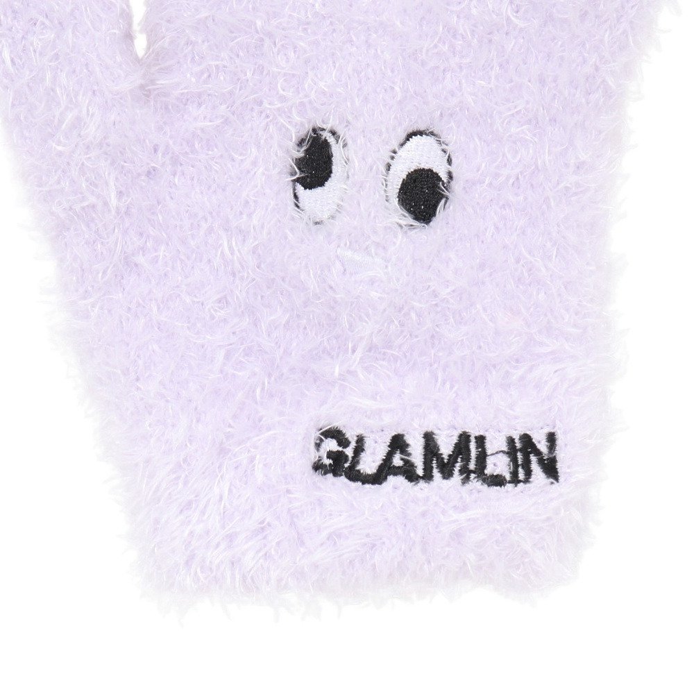 グラムリン（GLAMLIN）（キッズ）ジュニア 5本指 ニット グローブ GKFG PURPLE
