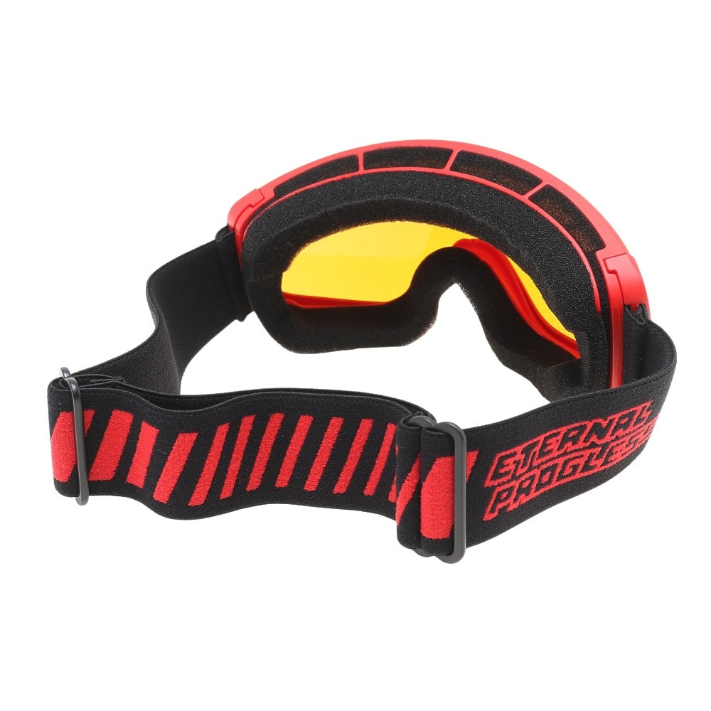 GS-9（GS-9）（キッズ）ジュニア 子供 ゴーグル スキー スノーボード シングルレンズ メガネ対応 レッド GS9 23 334NN2ZD0052 RED