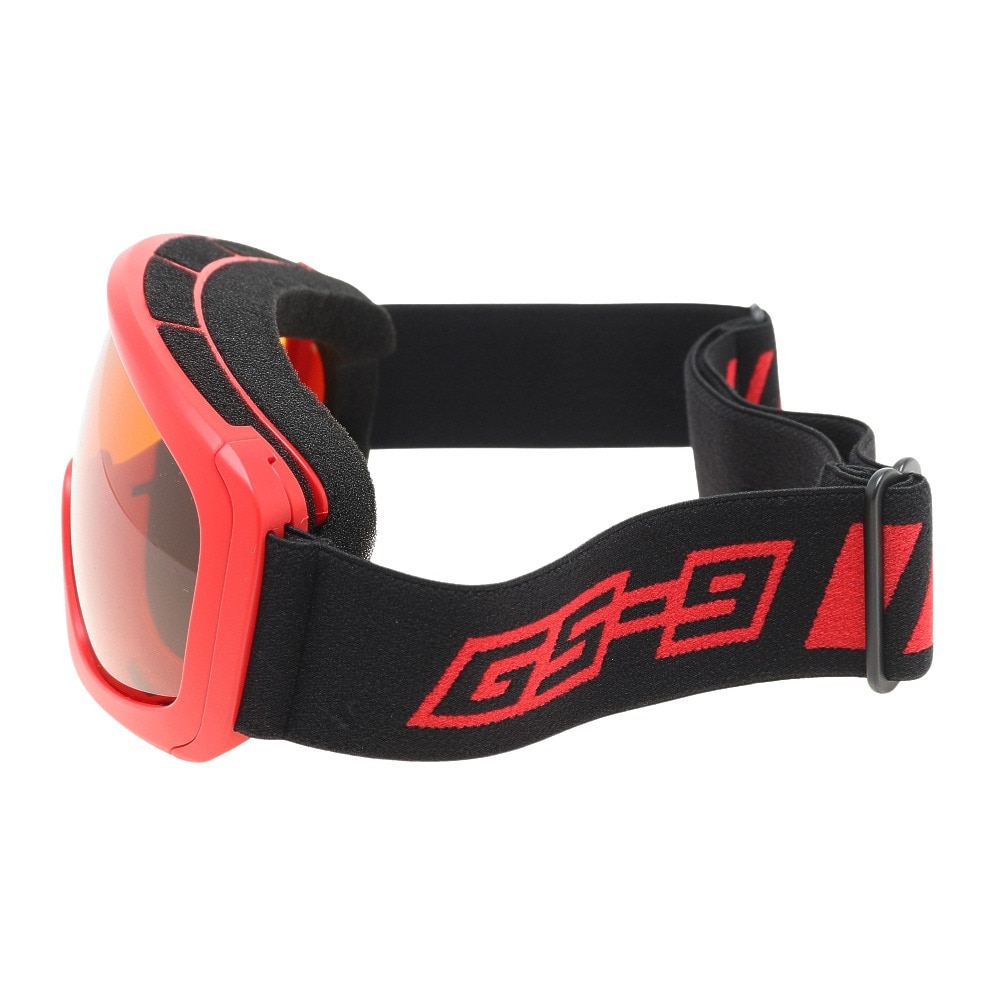 GS-9（GS-9）（キッズ）ジュニア 子供 ゴーグル スキー スノーボード シングルレンズ メガネ対応 レッド GS9 23 334NN2ZD0052 RED