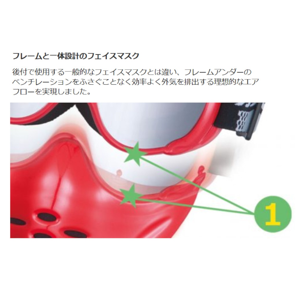 アックス（AXE）（キッズ）フェイスマスク付き 眼鏡使用可 AX270-FM MBK