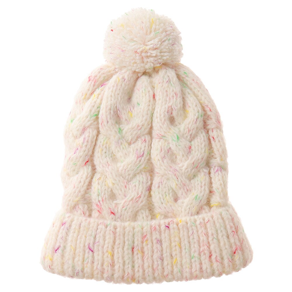  ニット帽 キッズ スキー 19JGNA MIX ニットキャップ AB03WC1245 WHT 雪遊び