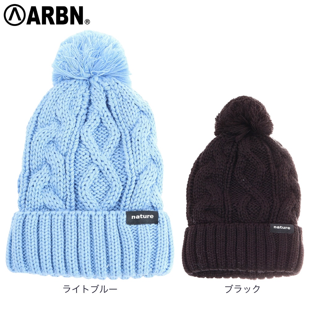 エアボーン（ARBN）（キッズ）ジュニア NATURE ニットキャップ AB23WCDW5030 LBLU