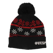 ベスプ（VESP）（キッズ）ジュニア 帽子 ニットキャップ VPJB1002BK ブラック ニット帽 ポンポン スキー スノーボード 雪遊び