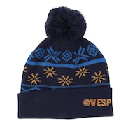 ベスプ（VESP）（キッズ）ジュニア 帽子 ニットキャップ VPJB1002NV ネイビー ニット帽 ポンポン スキー スノーボード 雪遊び