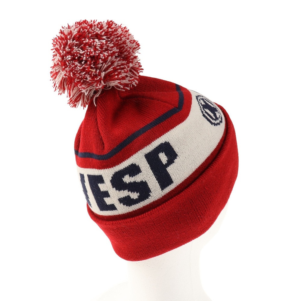ベスプ（VESP）（キッズ）ジュニア 帽子 ニットキャップ VPJB1003RD レッド ニット帽 ポンポン スキー スノーボード 雪遊び