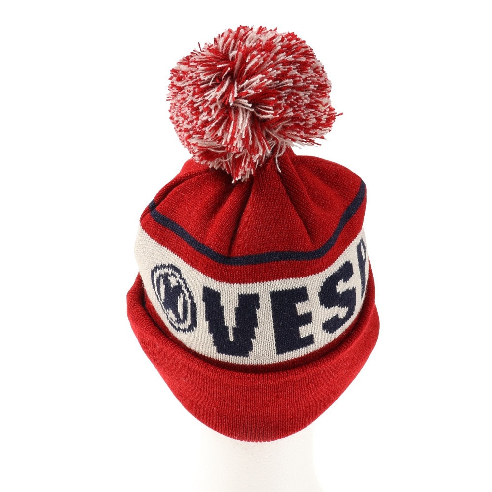 ベスプ（VESP）（キッズ）ジュニア 帽子 ニットキャップ VPJB1003RD レッド ニット帽 ポンポン スキー スノーボード 雪遊び