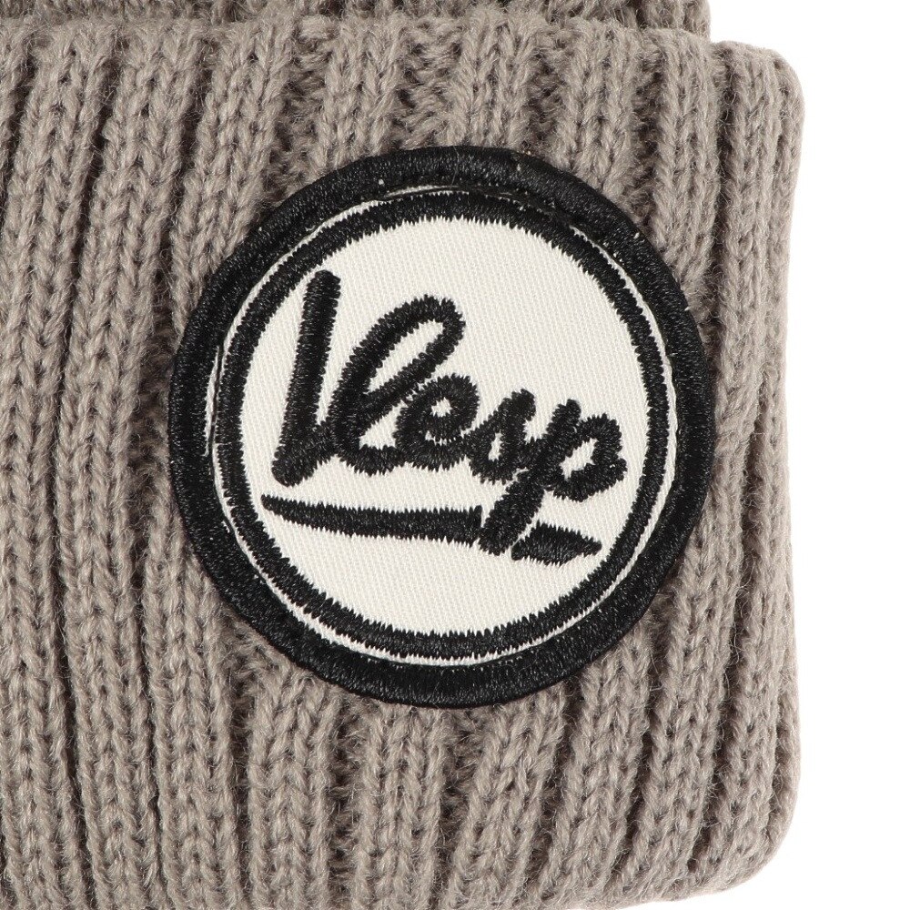 ベスプ（VESP）（キッズ）ジュニア 帽子 ニットキャップ VPJB1004GR グレー ニット帽 ポンポン スキー スノーボード 雪遊び