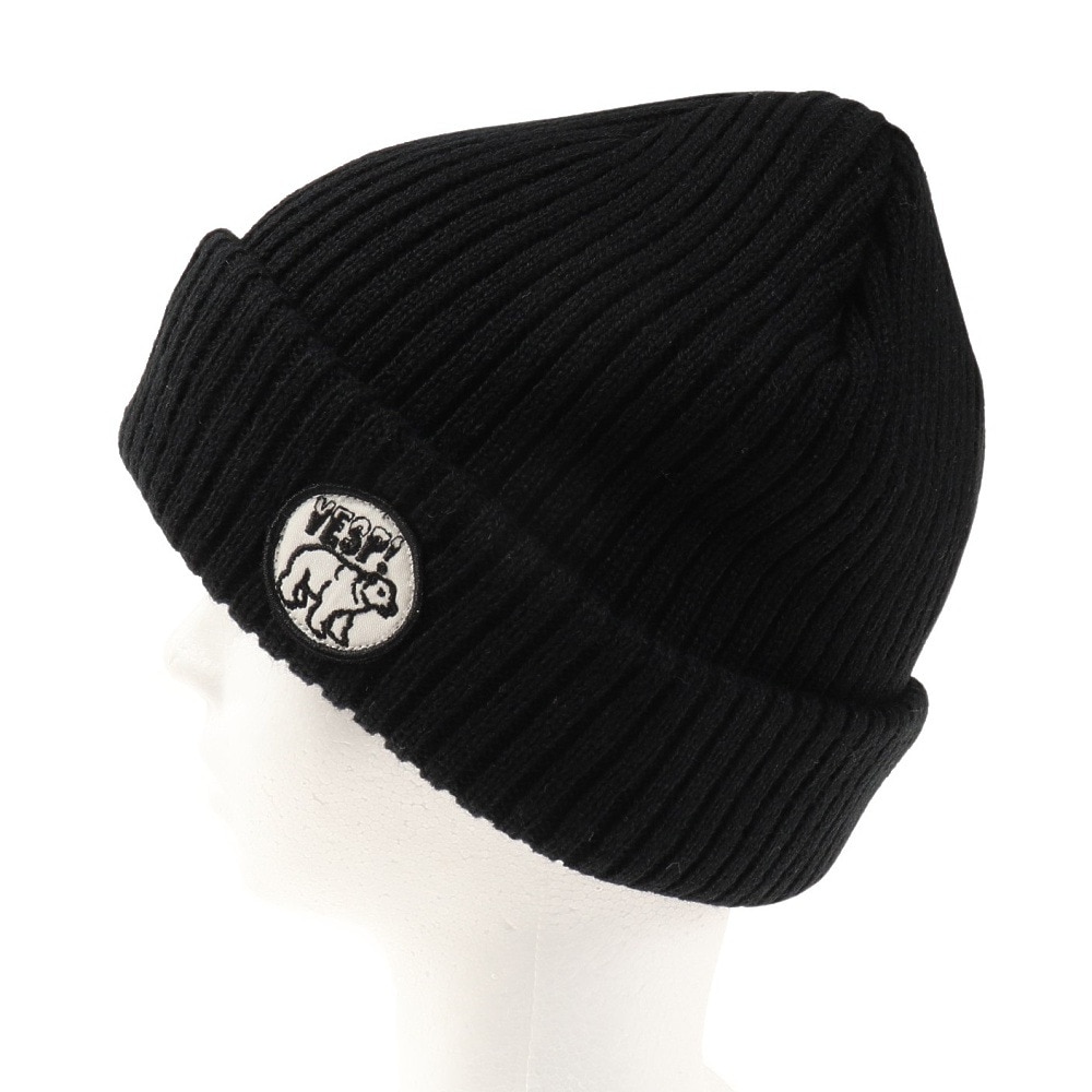 ベスプ（VESP）（キッズ）ジュニア 帽子 ニットキャップ VPJB1005BK ブラック ニット帽 ポンポン スキー スノーボード 雪遊び