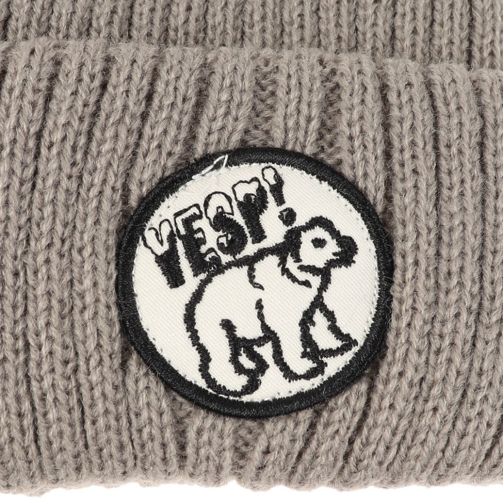 ベスプ（VESP）（キッズ）ジュニア 帽子 ニットキャップ VPJB1005GR グレー ニット帽 ポンポン スキー スノーボード 雪遊び